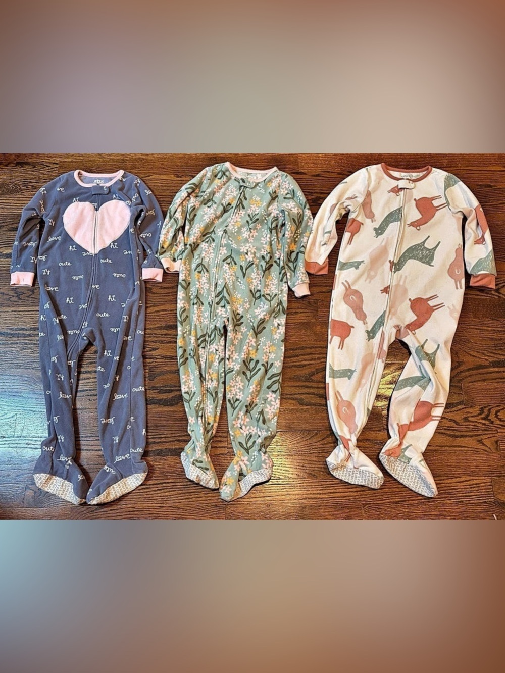 carter's Fleece Sleep and Play Footed Pajamas bundle, 4T